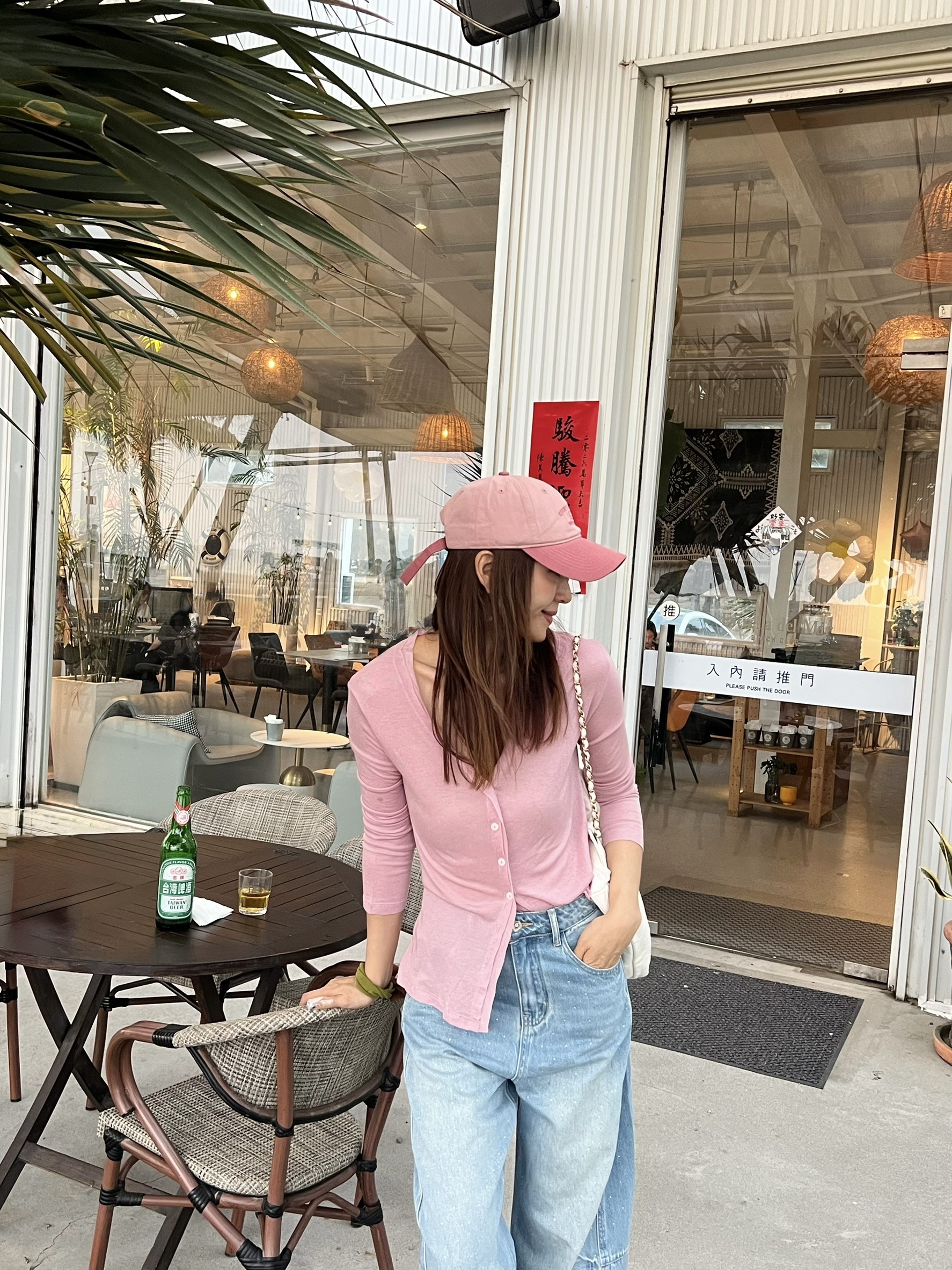 星夜亮閃彎刀牛仔褲