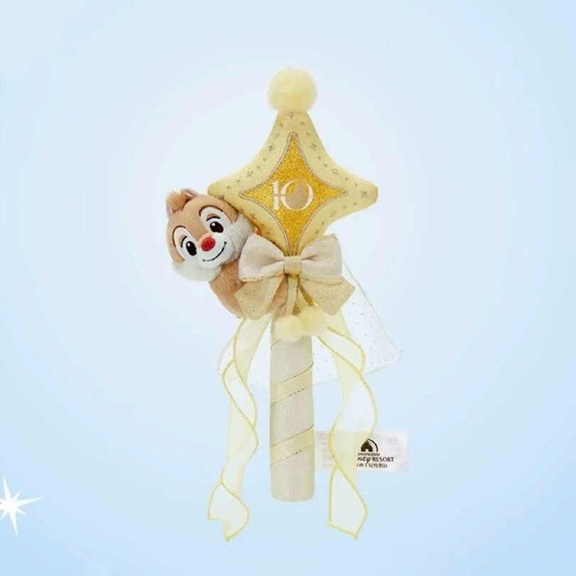 10歲生日慶典 奇妙同慶系列 紅鼻 蒂蒂 Dale 絨毛造型 搖搖棒 奇奇蒂蒂 Chip 'n Dale -上海迪士尼樂園