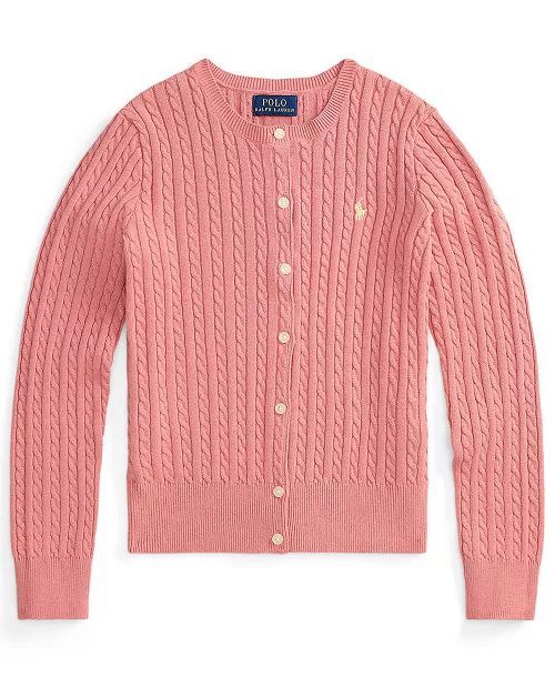 260320 POLO 女大童小標LOGO針織外套