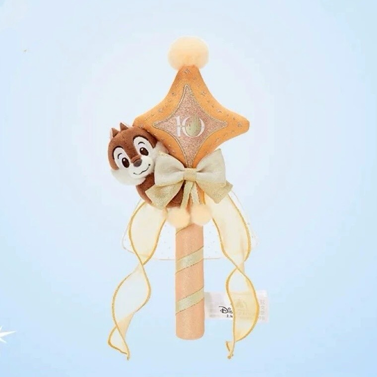 10歲生日慶典 奇妙同慶系列 黑鼻 奇奇 Chip 絨毛造型 搖搖棒 奇奇蒂蒂 Chip 'n Dale -上海迪士尼樂園