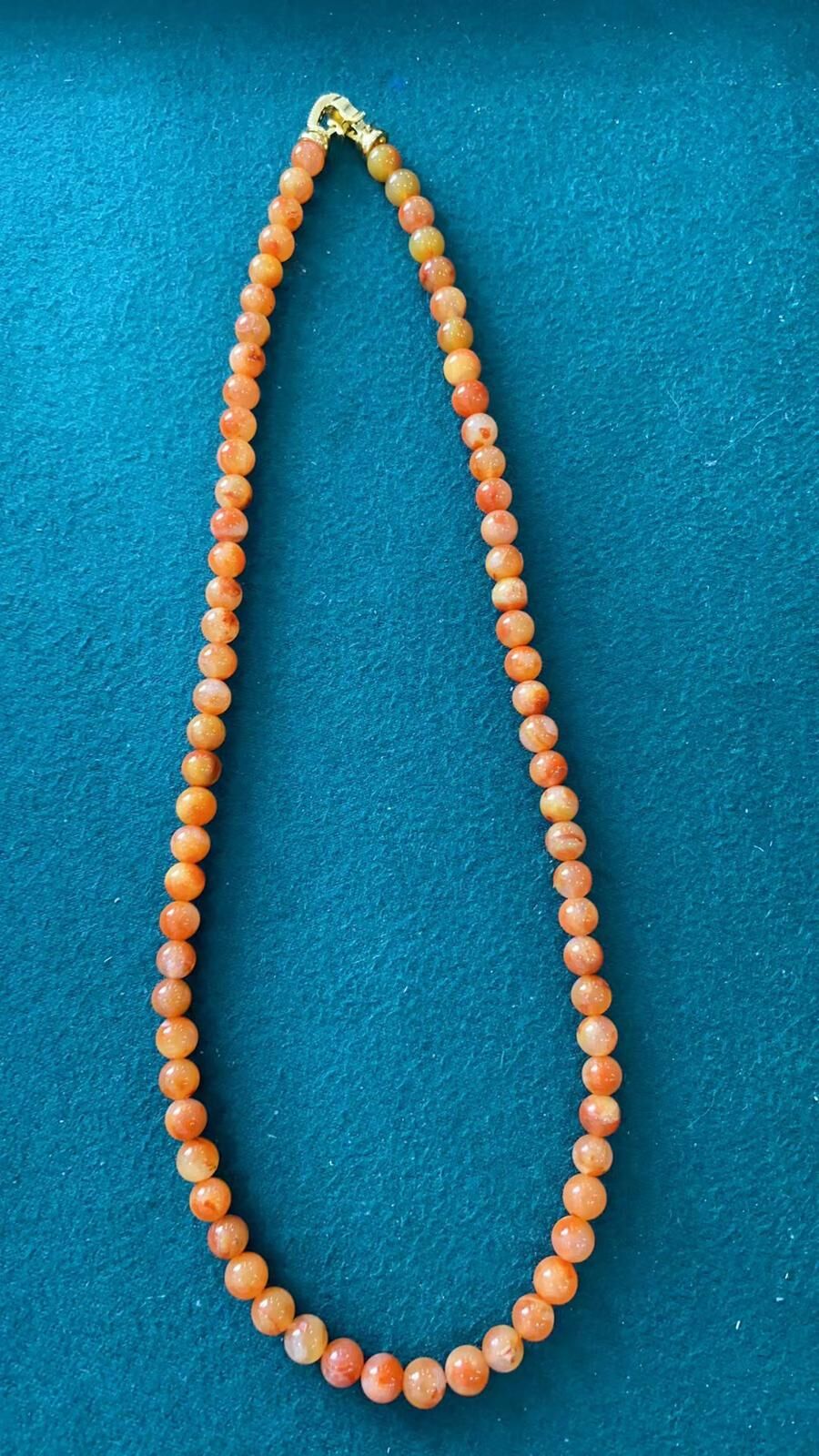 (T1) 收藏級龍鱗鳳血頸鏈 - #南紅 #2403NH