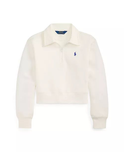 260320 POLO 女大童小標LOGO半拉鏈POLO衛衣