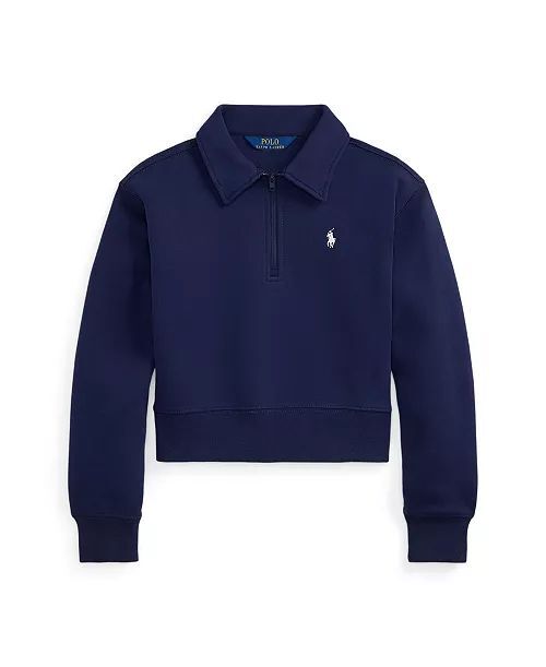 260320 POLO 女大童小標LOGO半拉鏈POLO衛衣