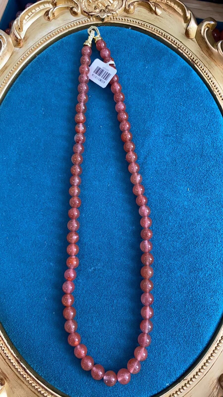 (Z1) 收藏級紫雲赤焰項鏈 - #南紅 #2403NH