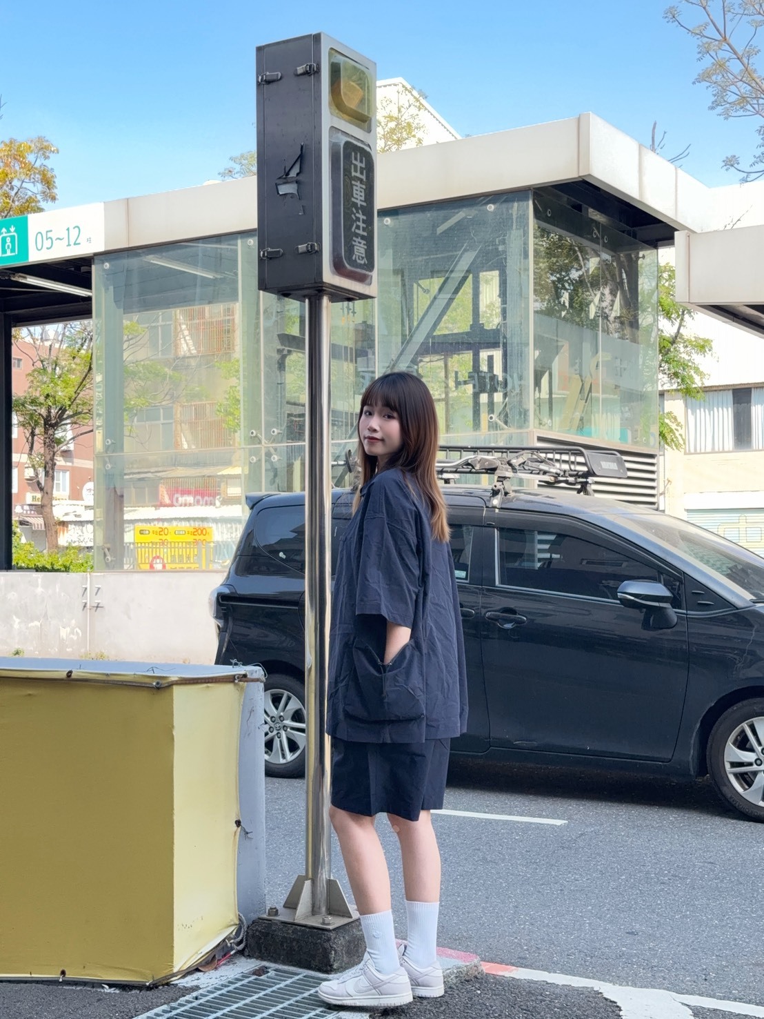 日系復古大口袋工裝襯衫套裝