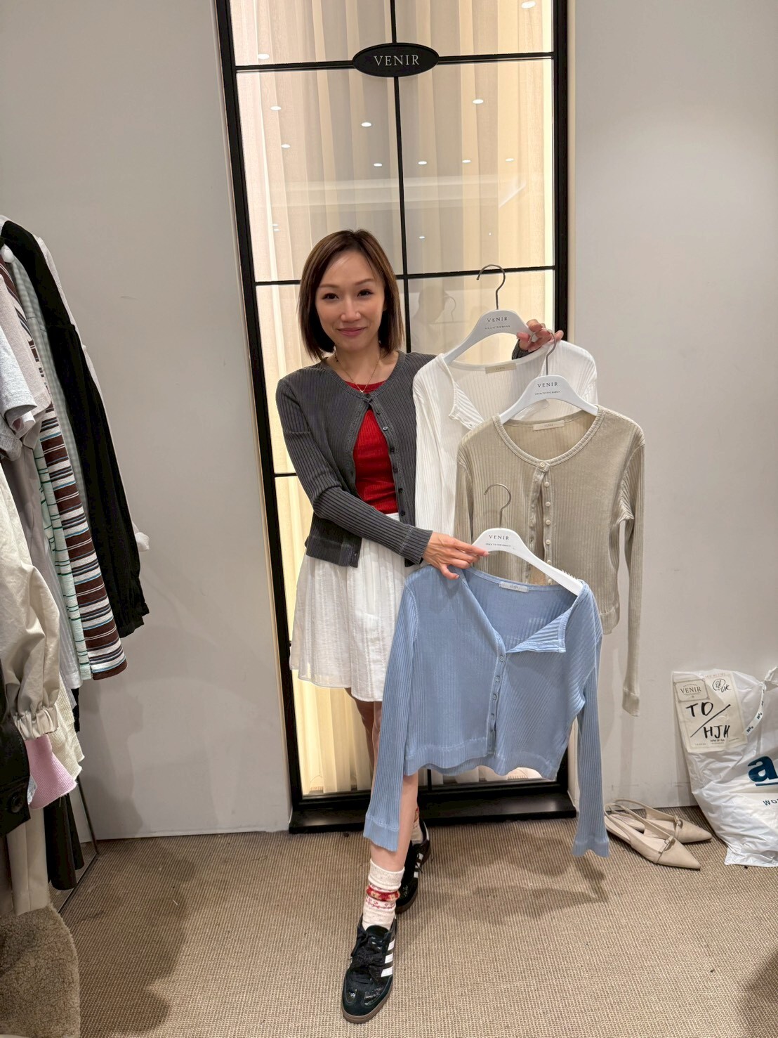 VR6006 顏料水洗針織長袖開衫