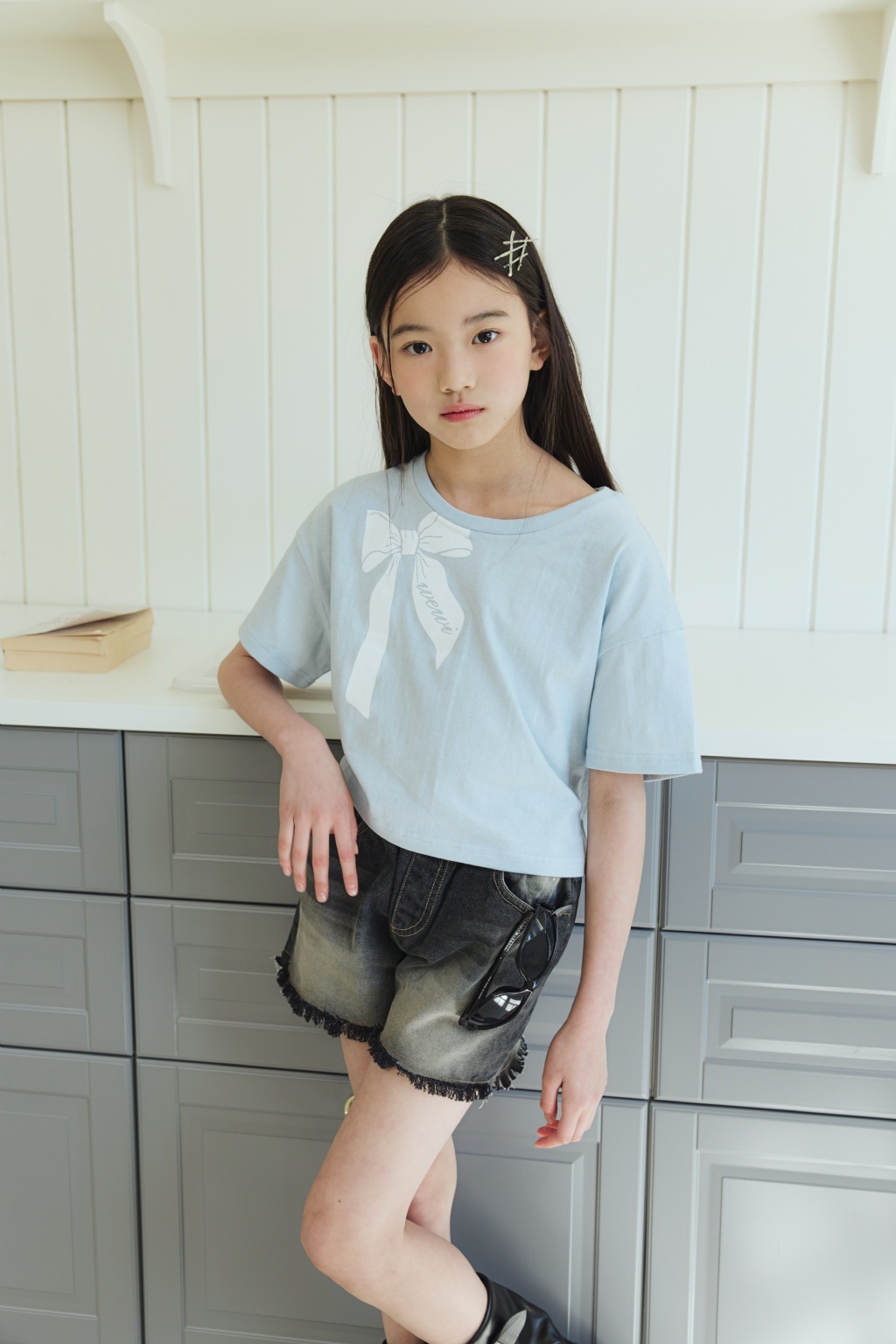 正韓夏SM2 復古刷舊鬚鬚短褲