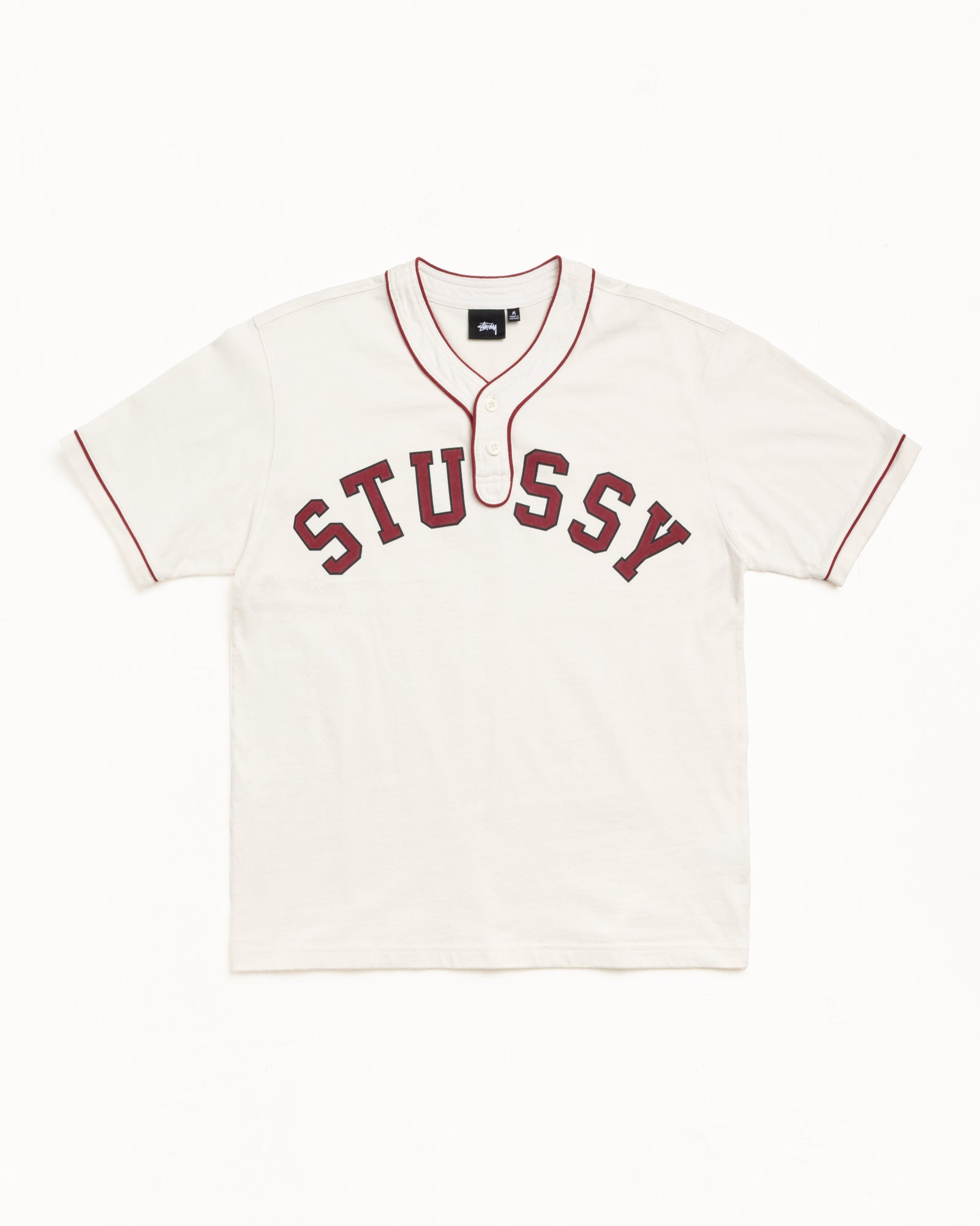 2026SS STUSSY ARCH BASEBALL JERSEY 刺繡 LOGO 字體 短袖 球衣 短T 現貨 1140383