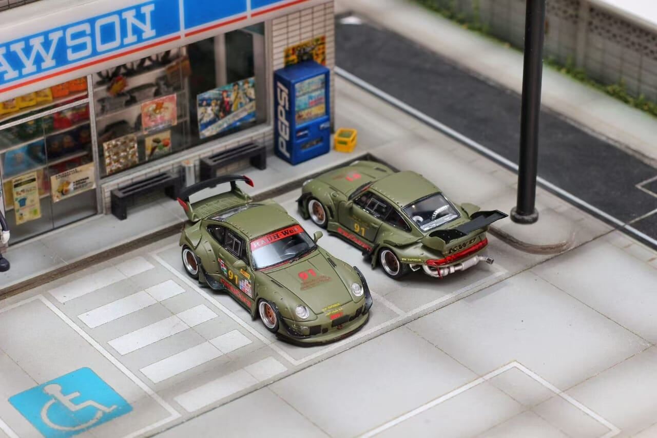 預訂:1/64 Street Weapon RWB 993 High Wing Matt Green #91 (SWP993HWMG )