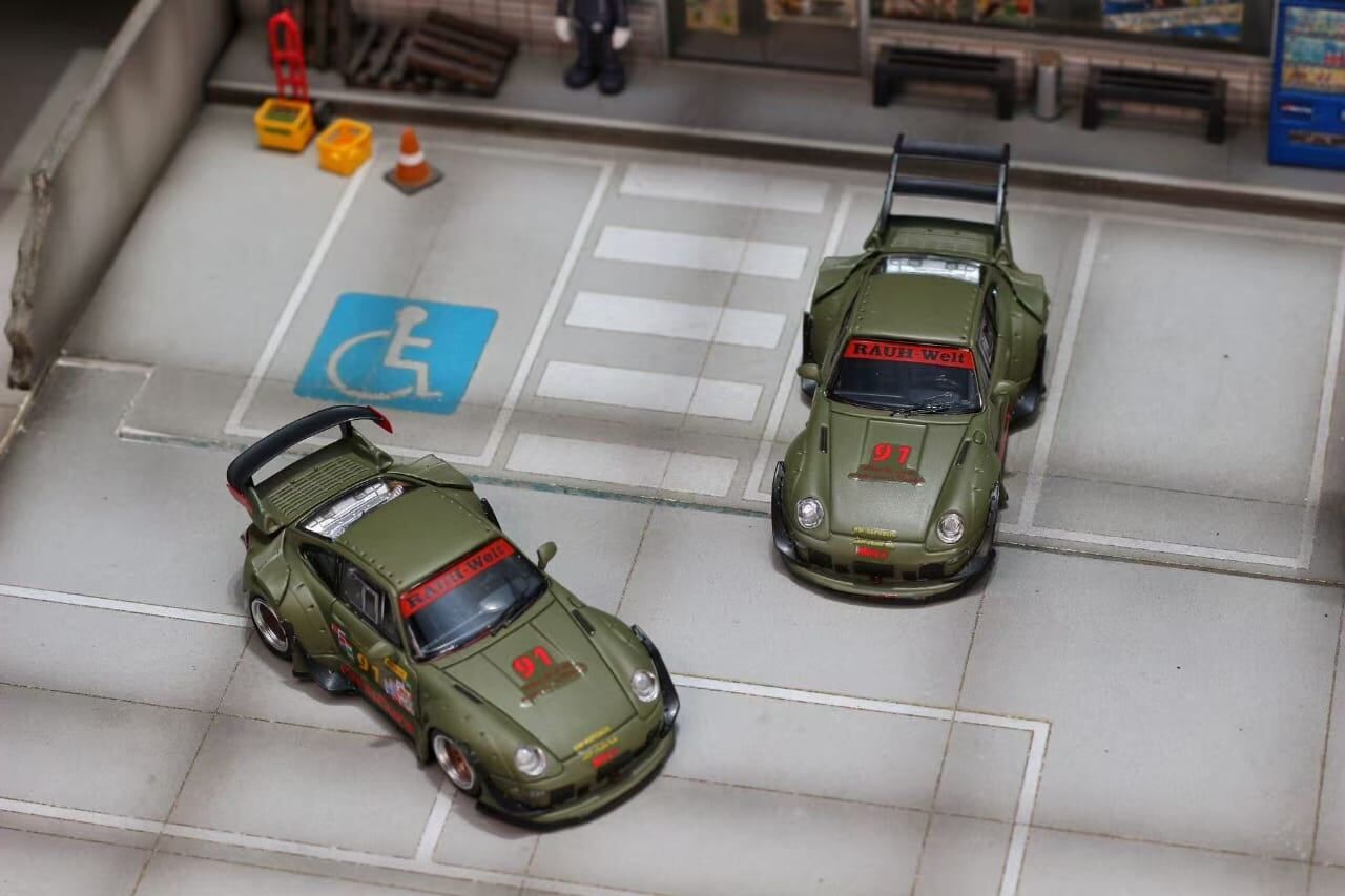 預訂:1/64 Street Weapon RWB 993 High Wing Matt Green #91 (SWP993HWMG )