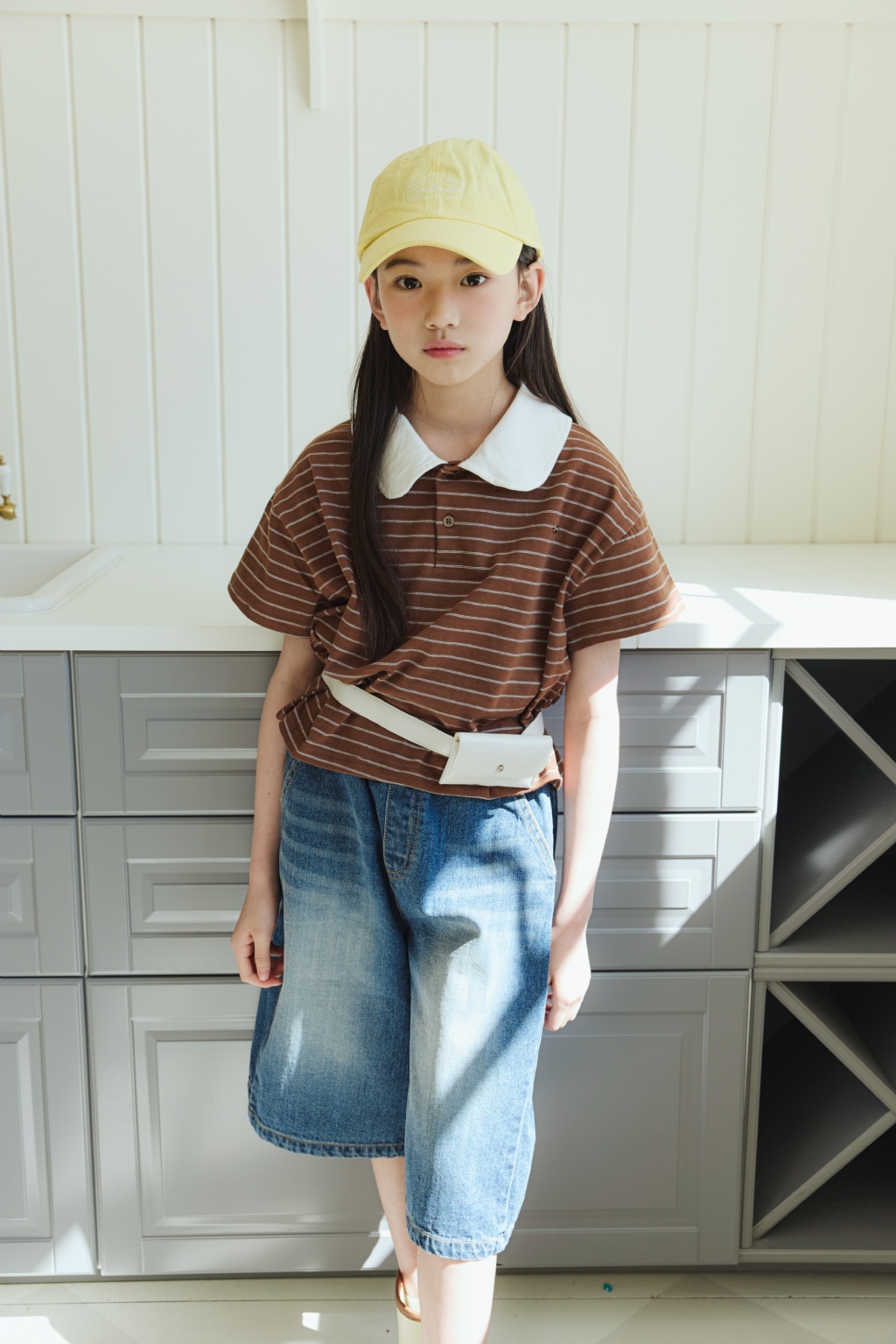 正韓夏SM2 街頭感刷白牛仔褲