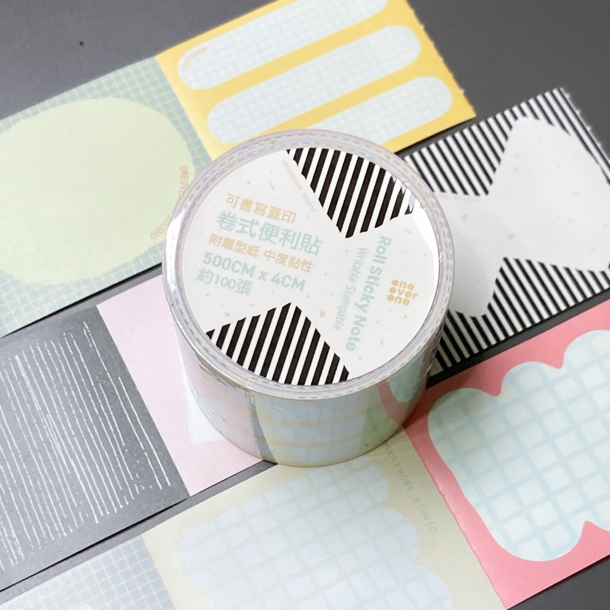 捲式便利貼 形狀風格 01/一分之一工作室/臺灣