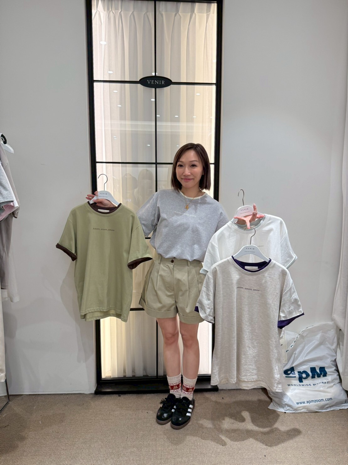 VR6048 拼色字母Tee