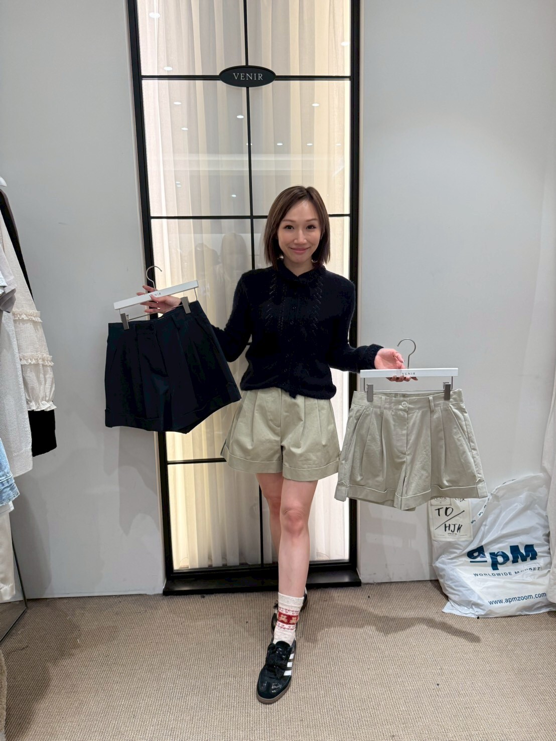 VR6075 A線壓摺反腳短褲