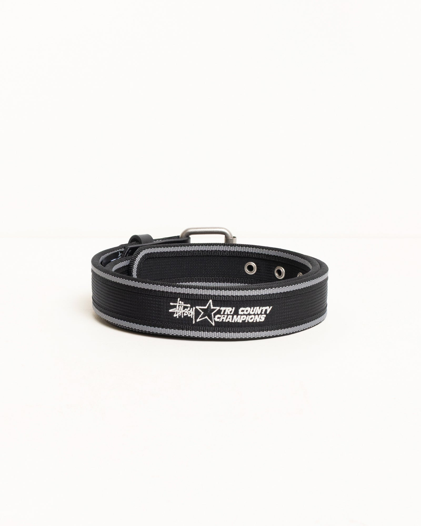 2026SS STUSSY TRI COUNTY WEBBING BELT 星星 字體 帆布 皮革 皮帶 現貨 135206