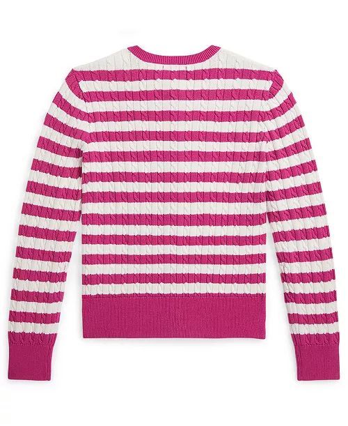 260320 POLO 女大童橫間針織外套