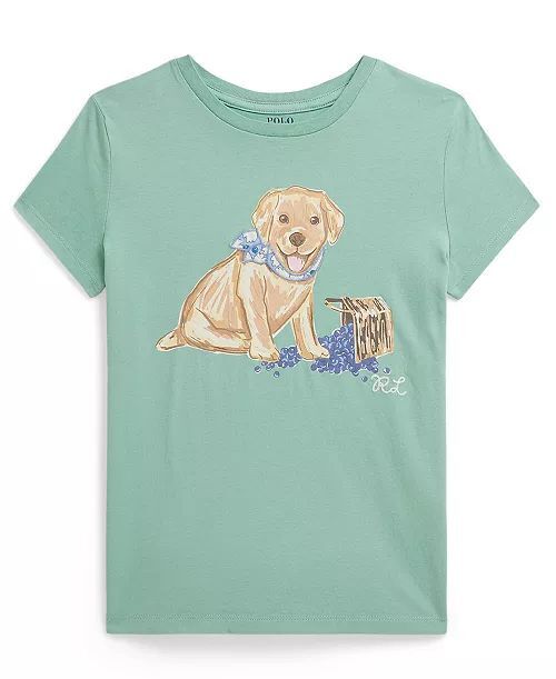 260320 POLO 女大童小狗短袖TEE