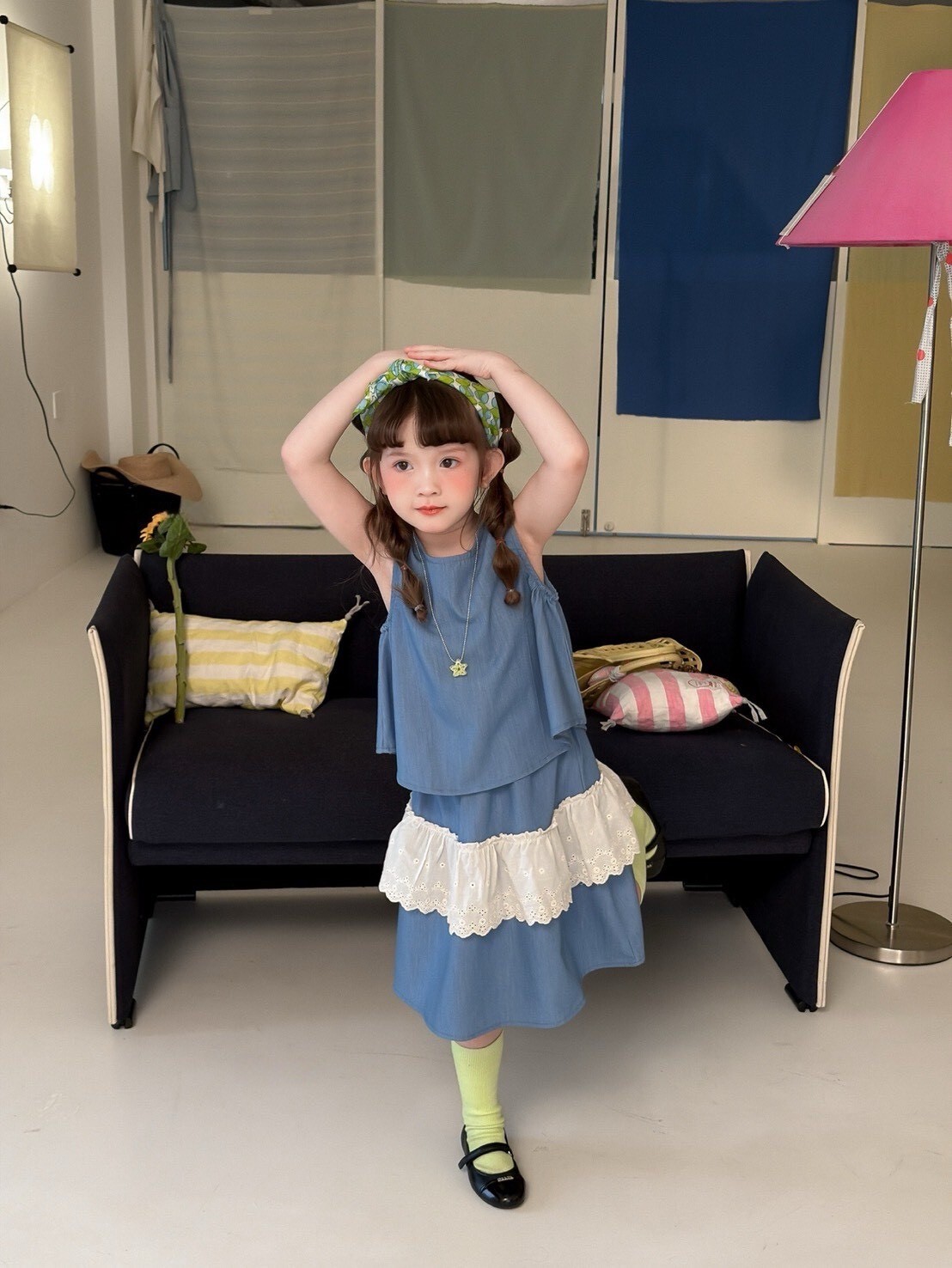 夏日藍氣質女孩套裝