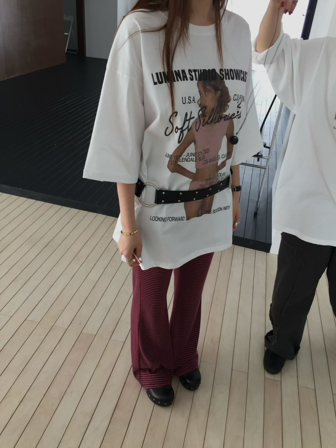 粉衣模特短袖T