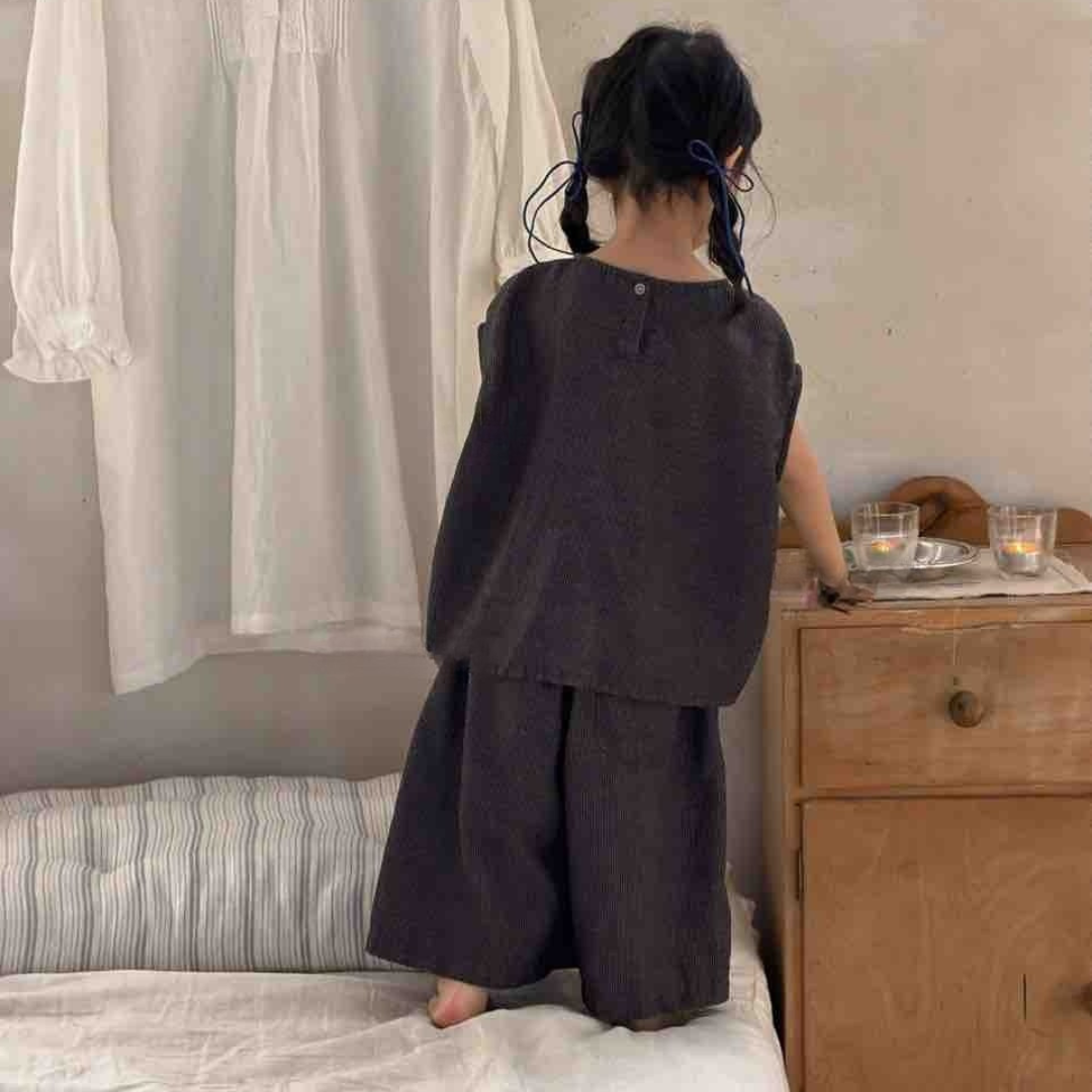 26夏 慵懶系直條寬版套裝