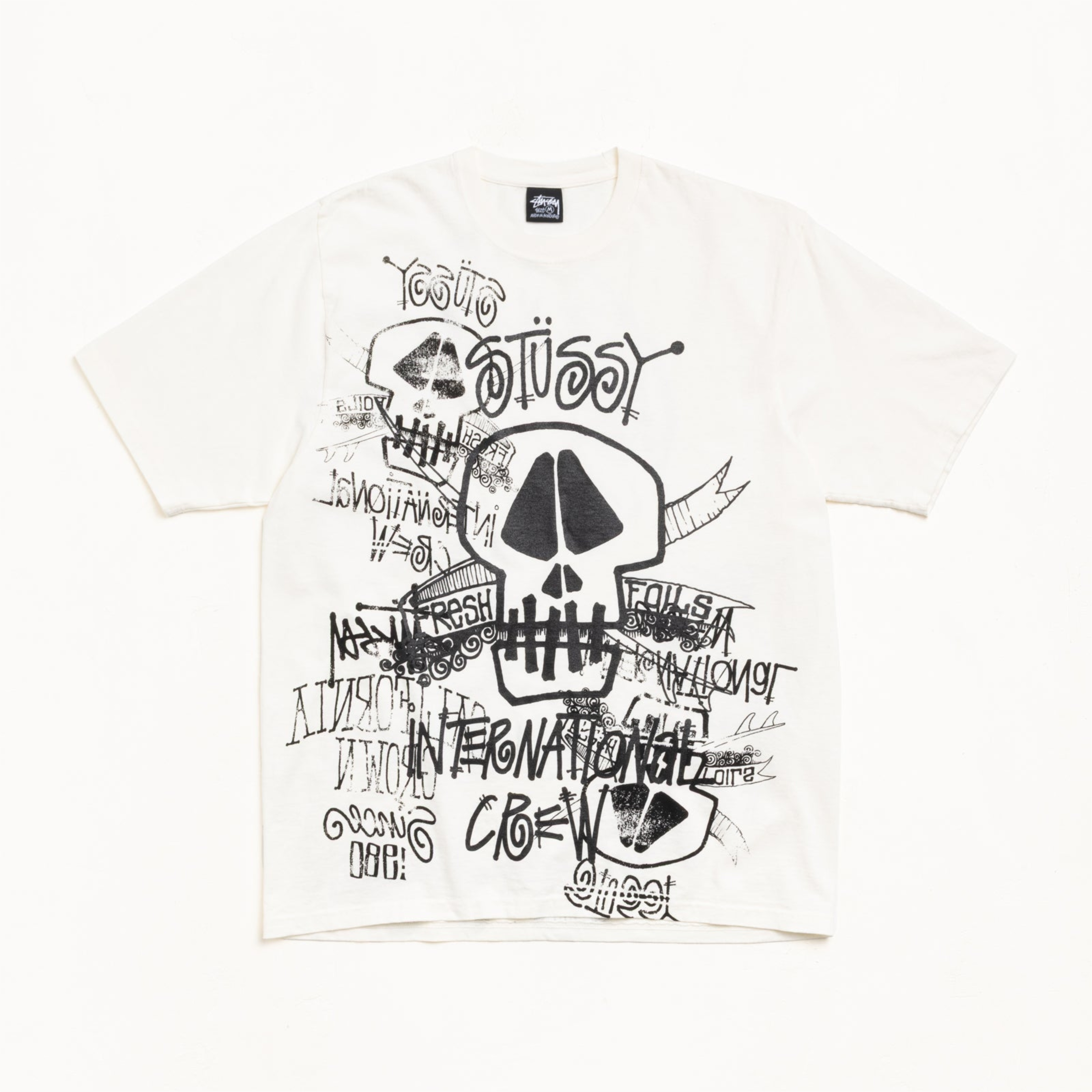 2026SS STUSSY SKULLS TEE PIGMENT DYED 骷髏 水洗 短T 現貨 1905177