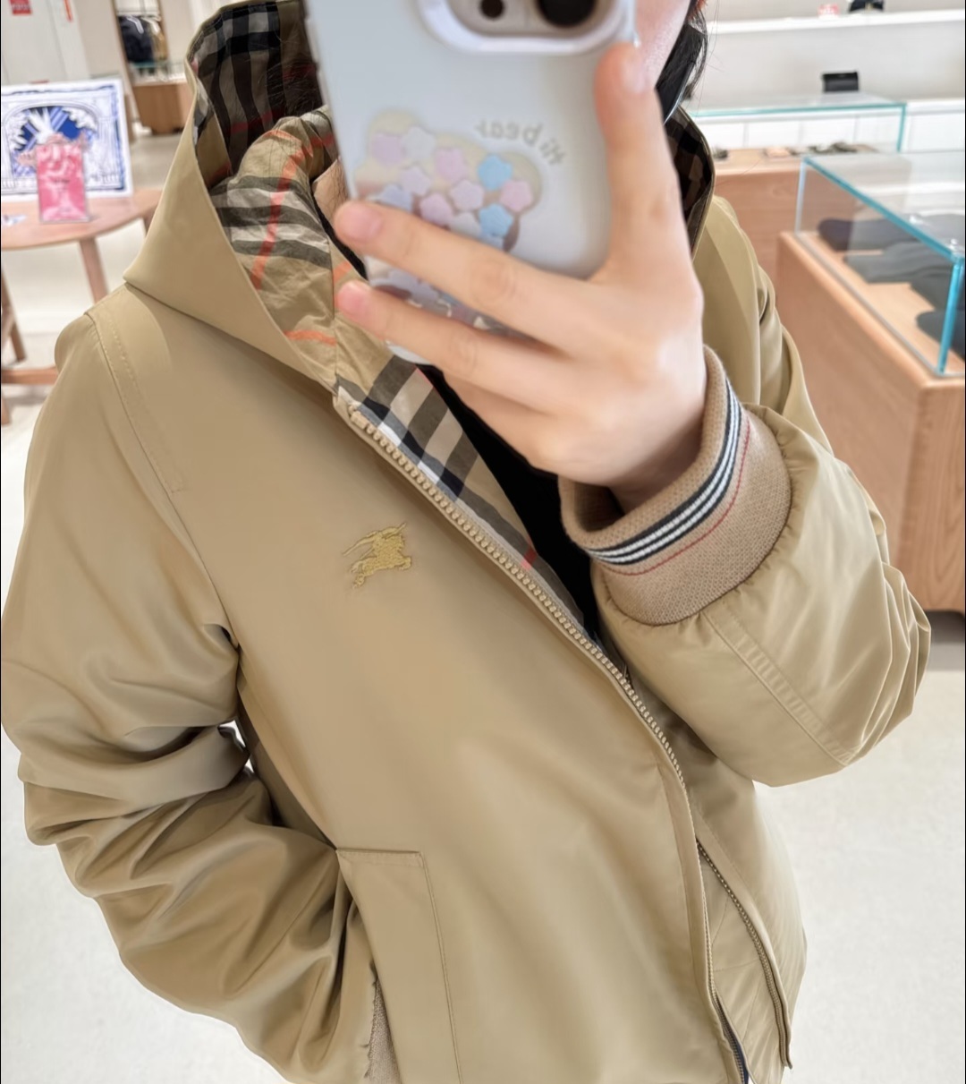 BBR kids 經典卡其 併 內格仔  外套