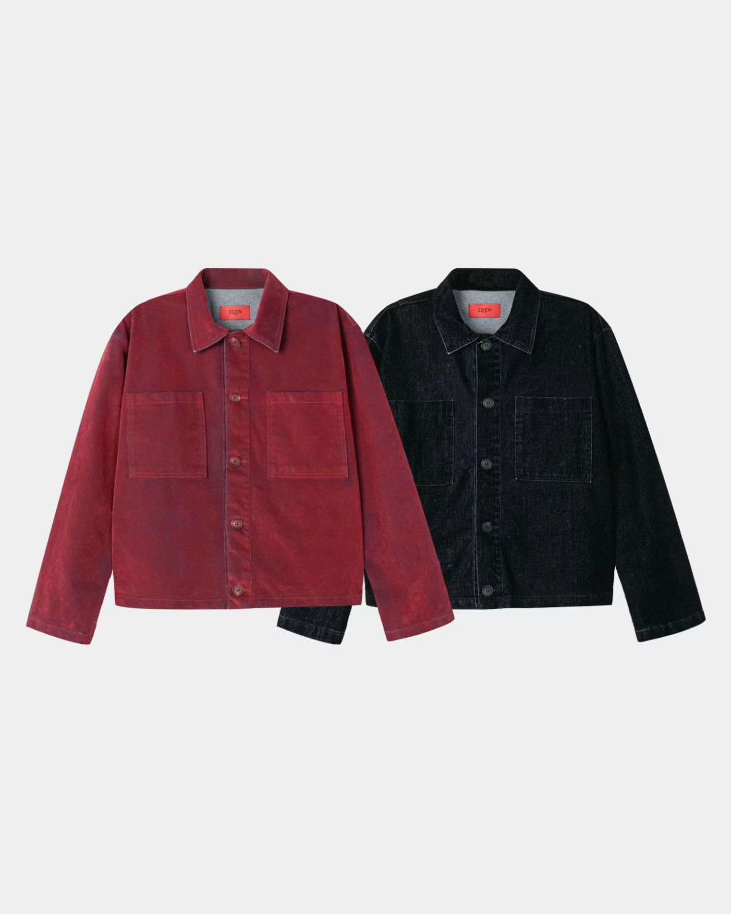 淨色反領開胸外套 EDEN-039JK