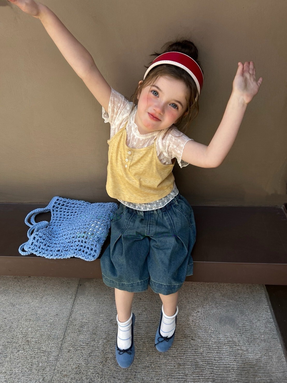 俏皮藍藍六分褲