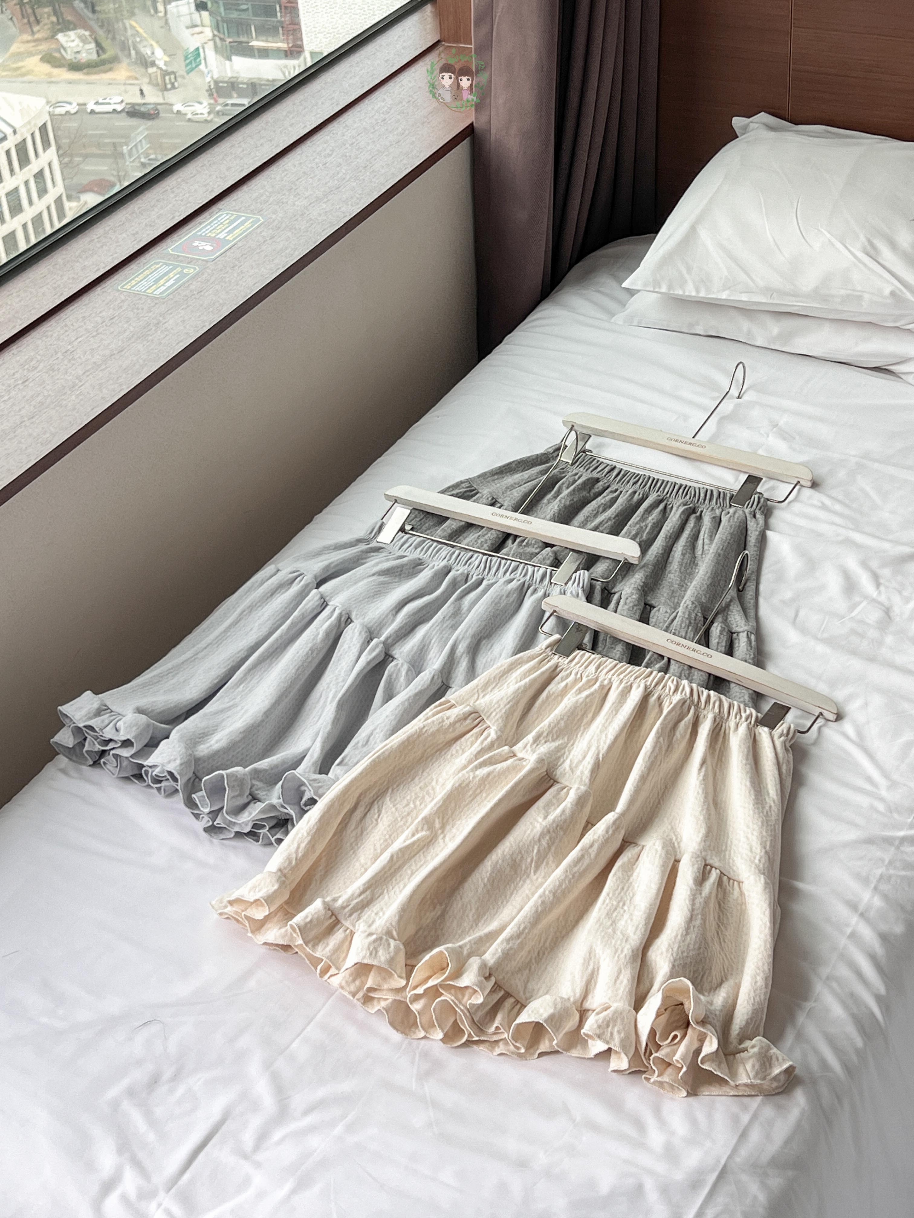 Cute Ruffling Knee Skirt〈🇰🇷DAY 3〉