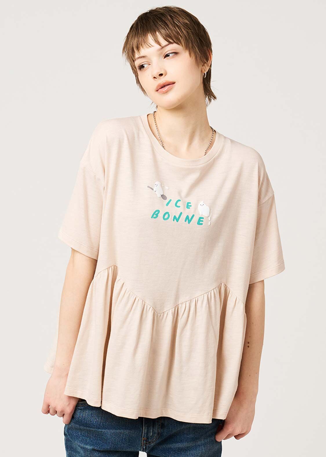 日本預訂 graniph GH Icebon | Frill T-shirt