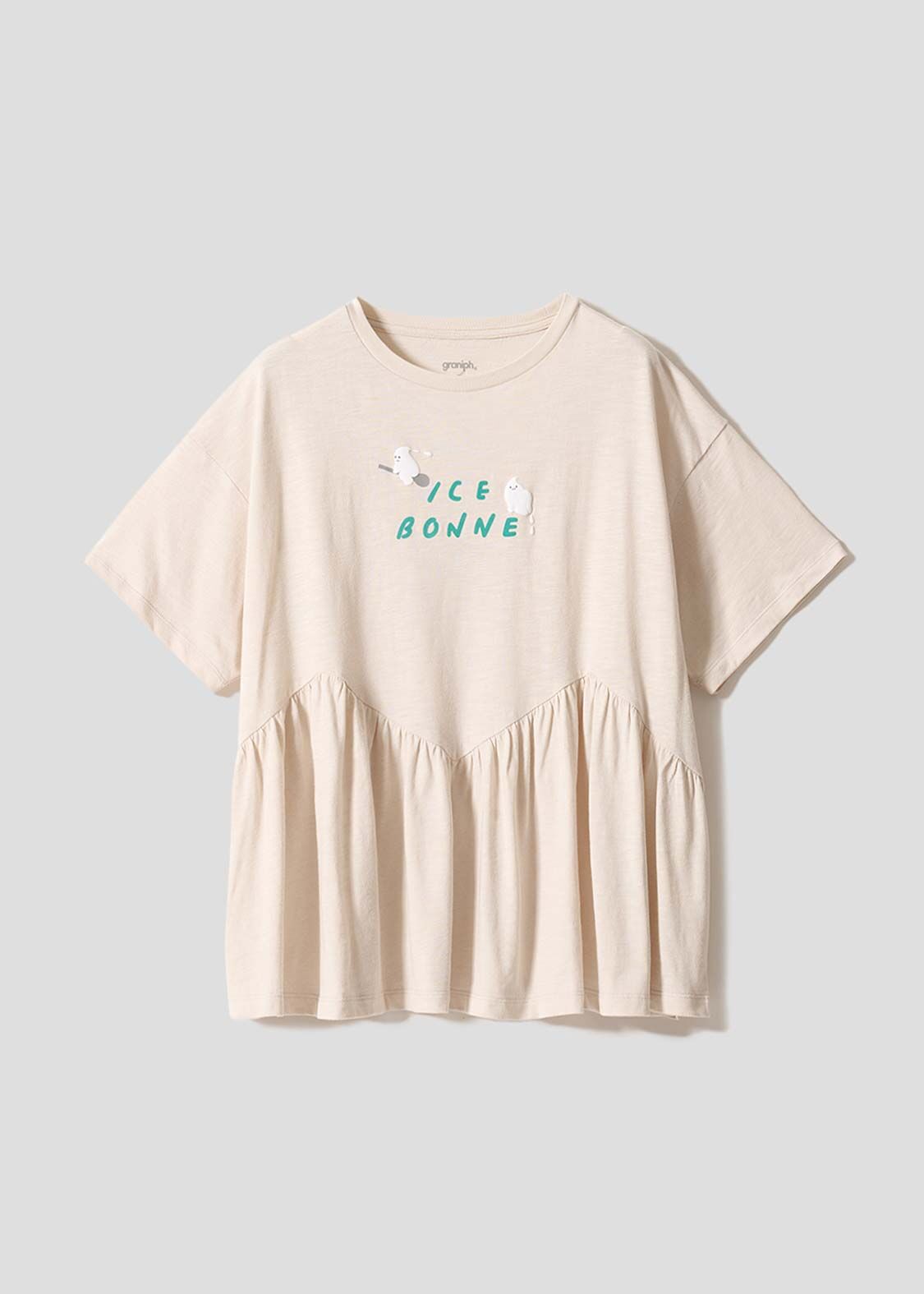 日本預訂 graniph GH Icebon | Frill T-shirt