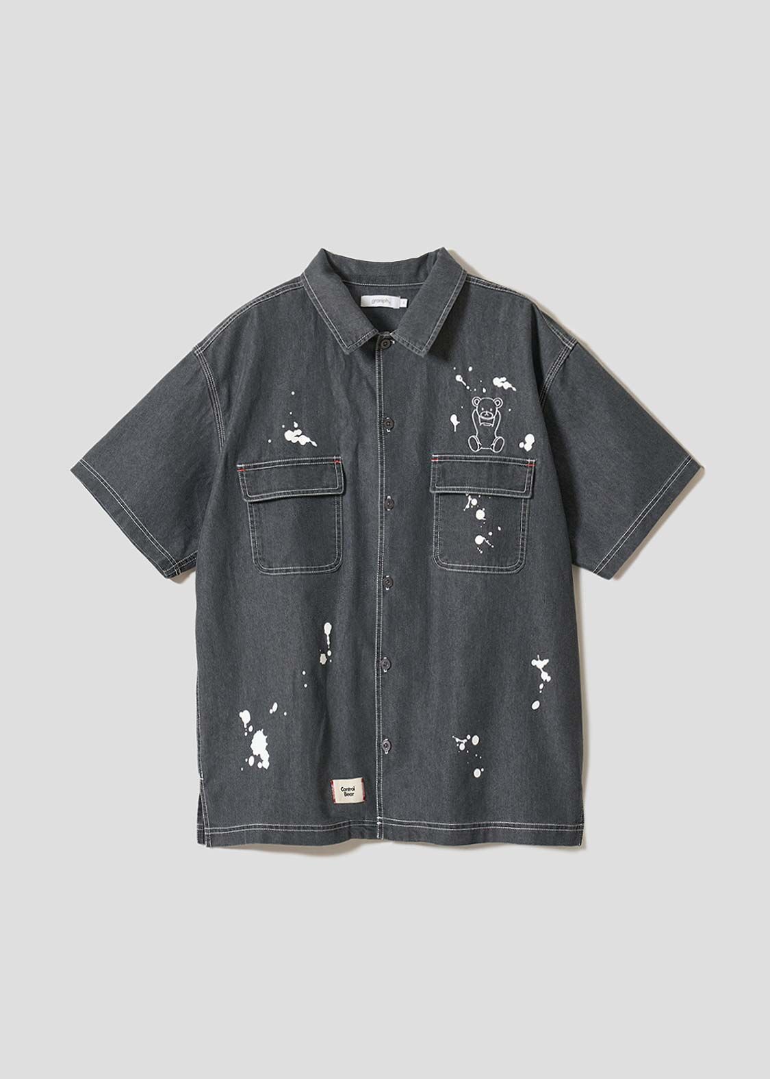 日本預訂 graniph GH Control Bear | Big Silhouette Denim Shirt