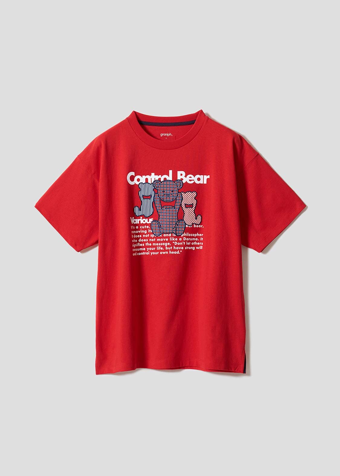 日本預訂 graniph GH Control Bear | Applique T-Shirt RED