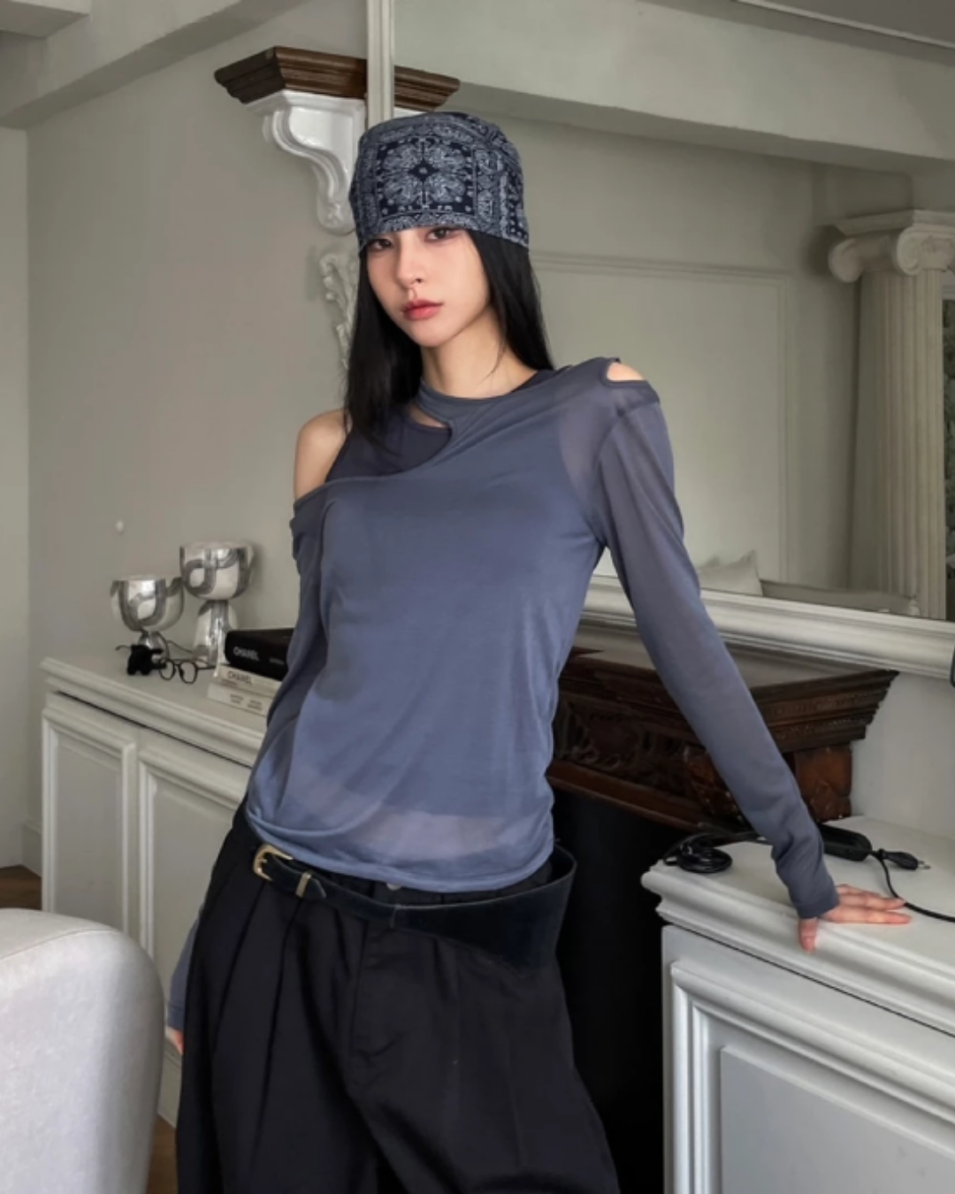 韓國🇰🇷 Multi-Level Set 不規則 多層次 組合 背心 長袖上衣（3color）