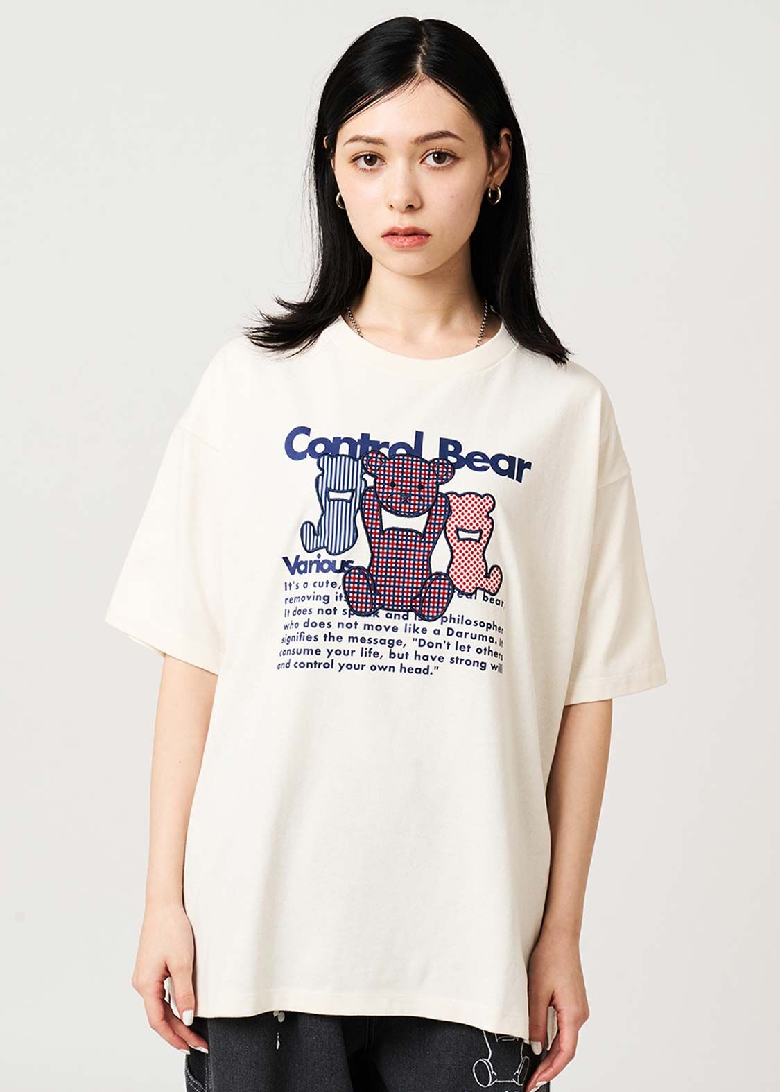 日本預訂 graniph GH Control Bear | Applique T-Shirt WHITE