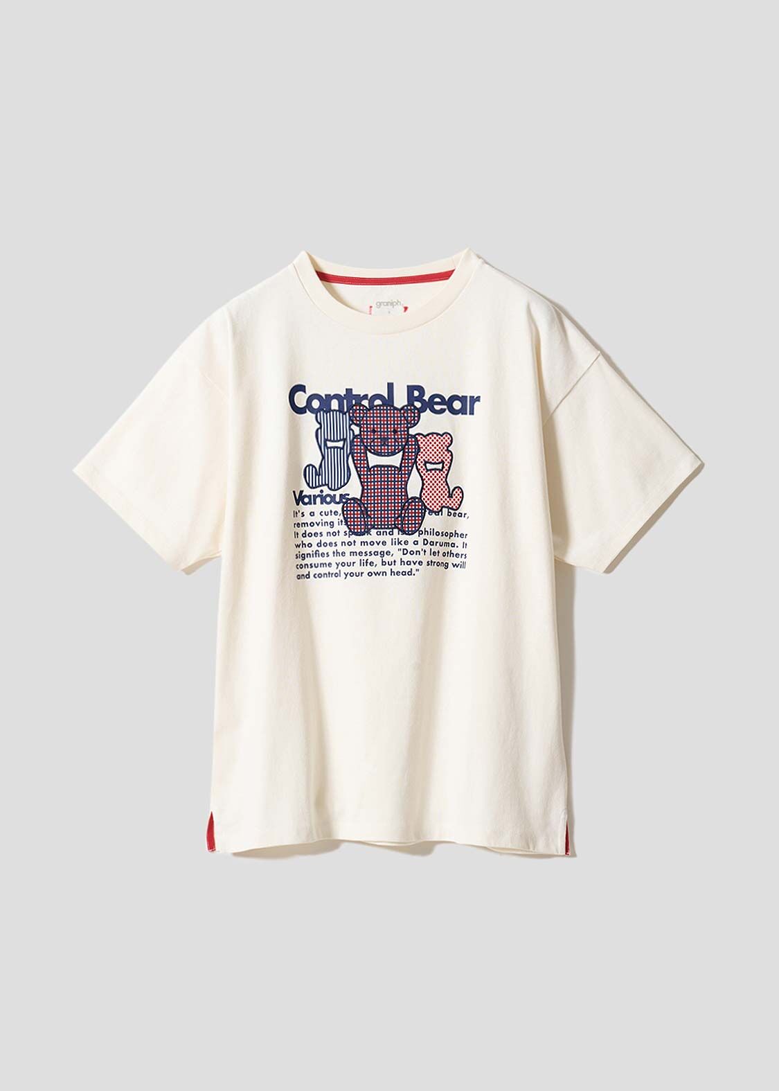 日本預訂 graniph GH Control Bear | Applique T-Shirt WHITE