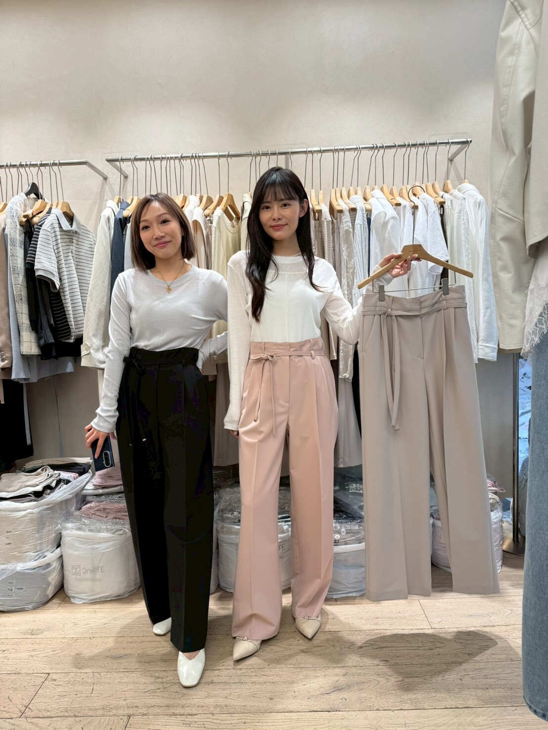 SG6002 綁帶造型壓線休閒褲