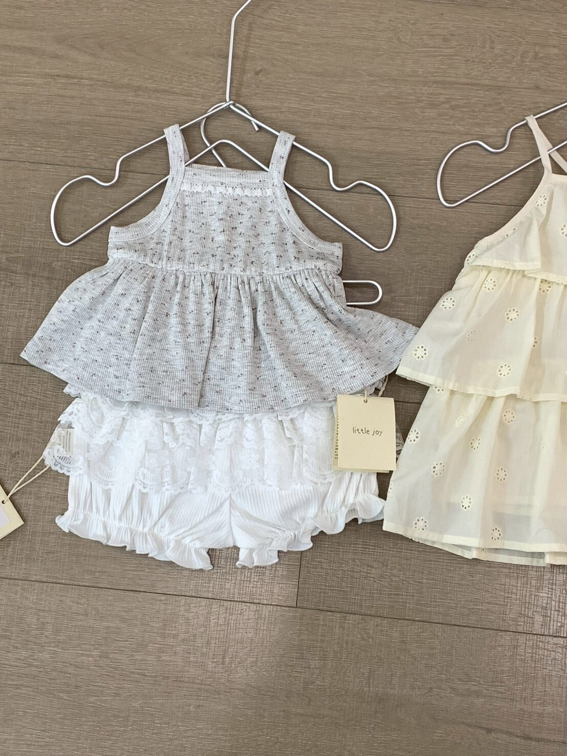 米灰碎花寶寶背心