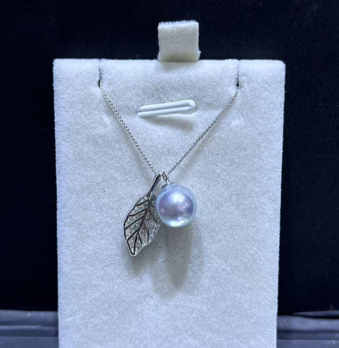 F19 "海水真多麻珍珠吊墜  (送銀鏈)" (63YS1136A1794) 9-10mm灰色S925銀 $2588