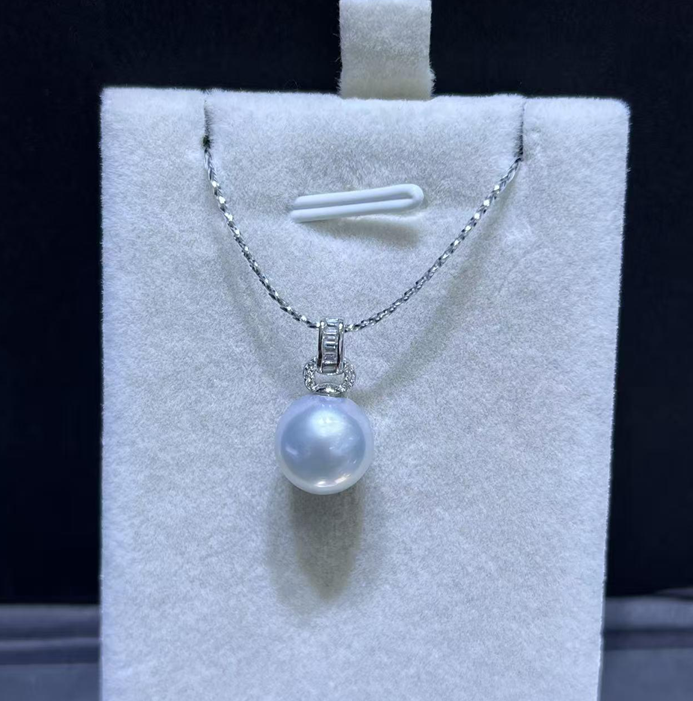 F24 "海水真多麻珍珠吊墜  (送銀鏈)" (YS4952X9483) 9-10mm灰色 S925銀 $2188