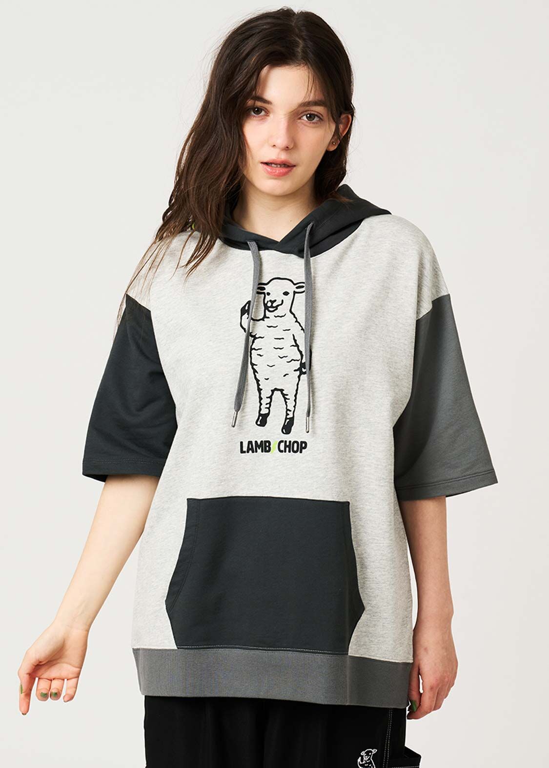 日本預訂 graniph GH Lamb chops | Short-sleeved hoodie