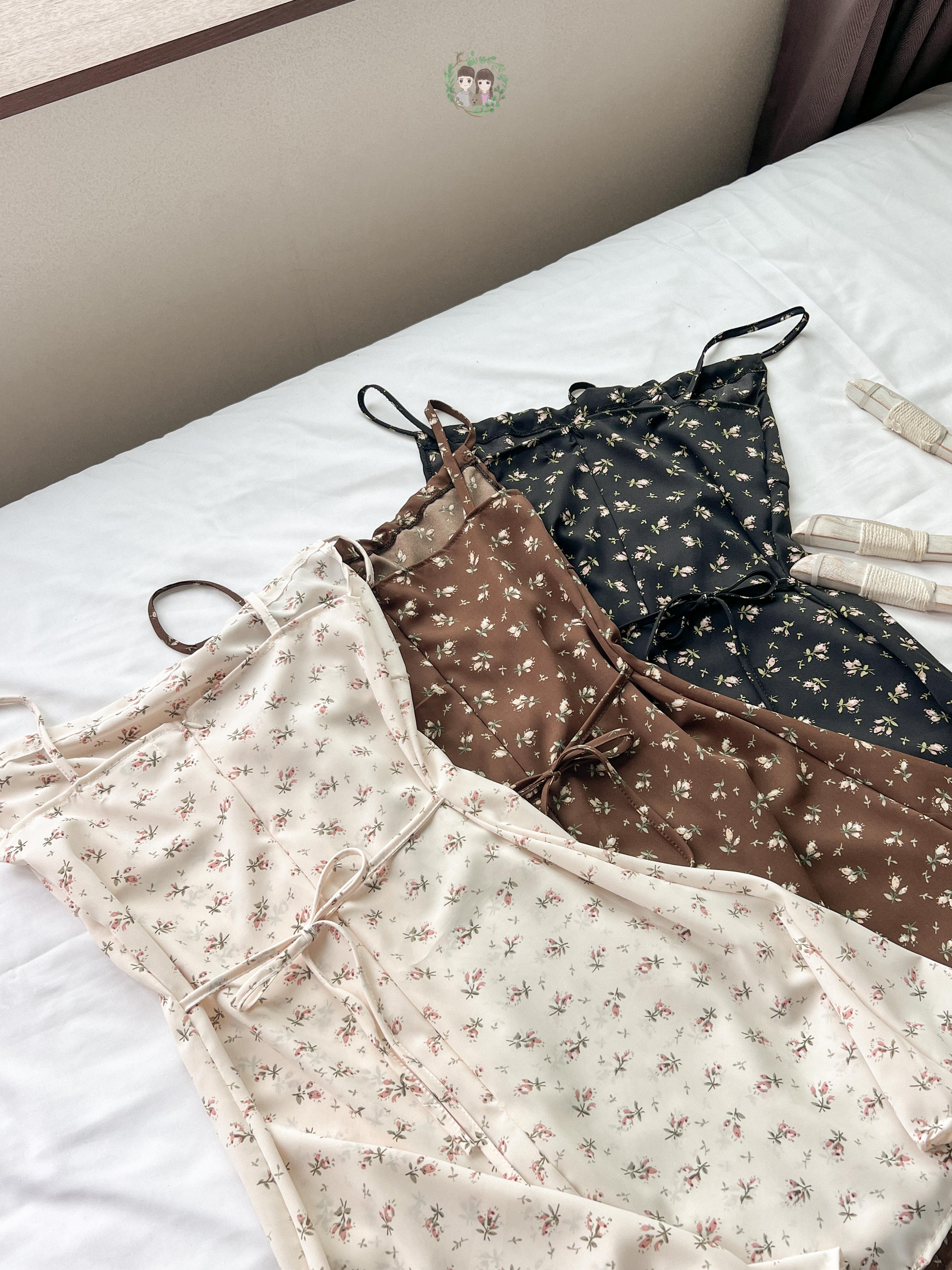 春日感滿滿～碎花綁帶連身裙〈🇰🇷DAY 3〉