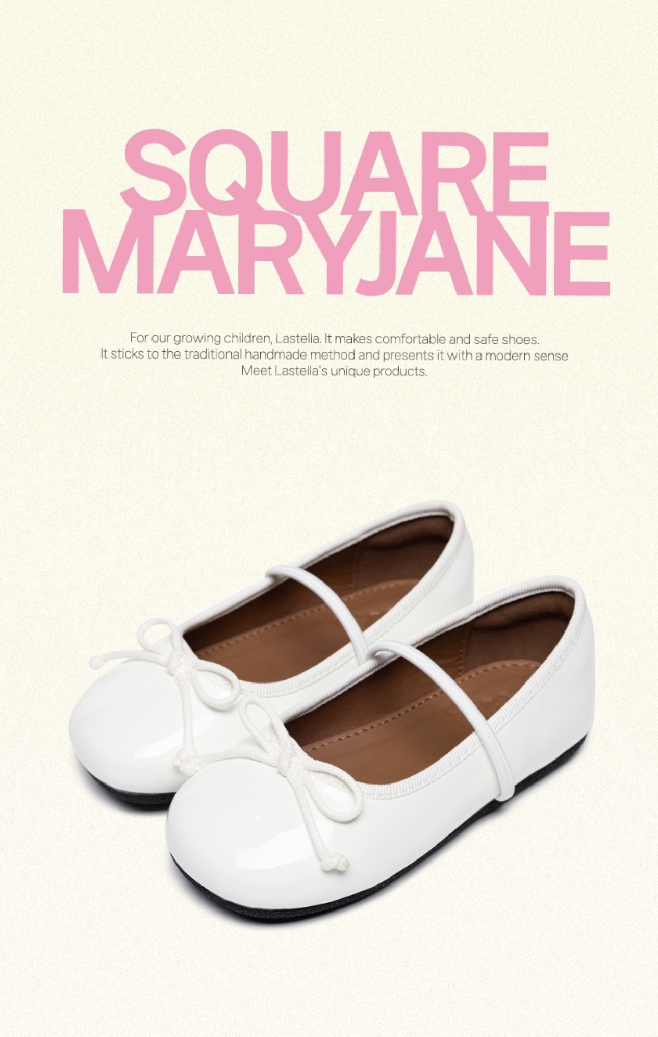 La Stella Square Mary Janes Flat Shoes