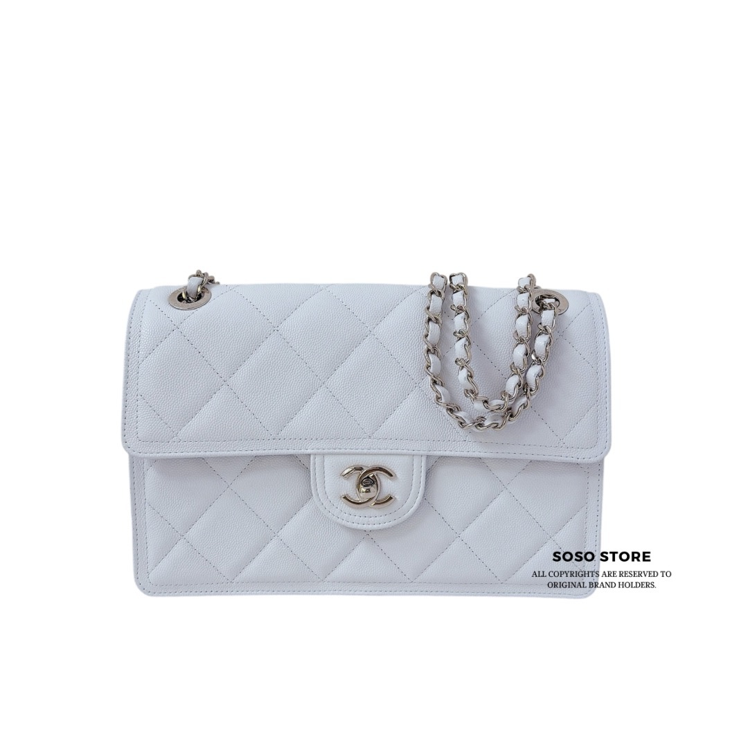 Chanel Flap Bag - White / GHW