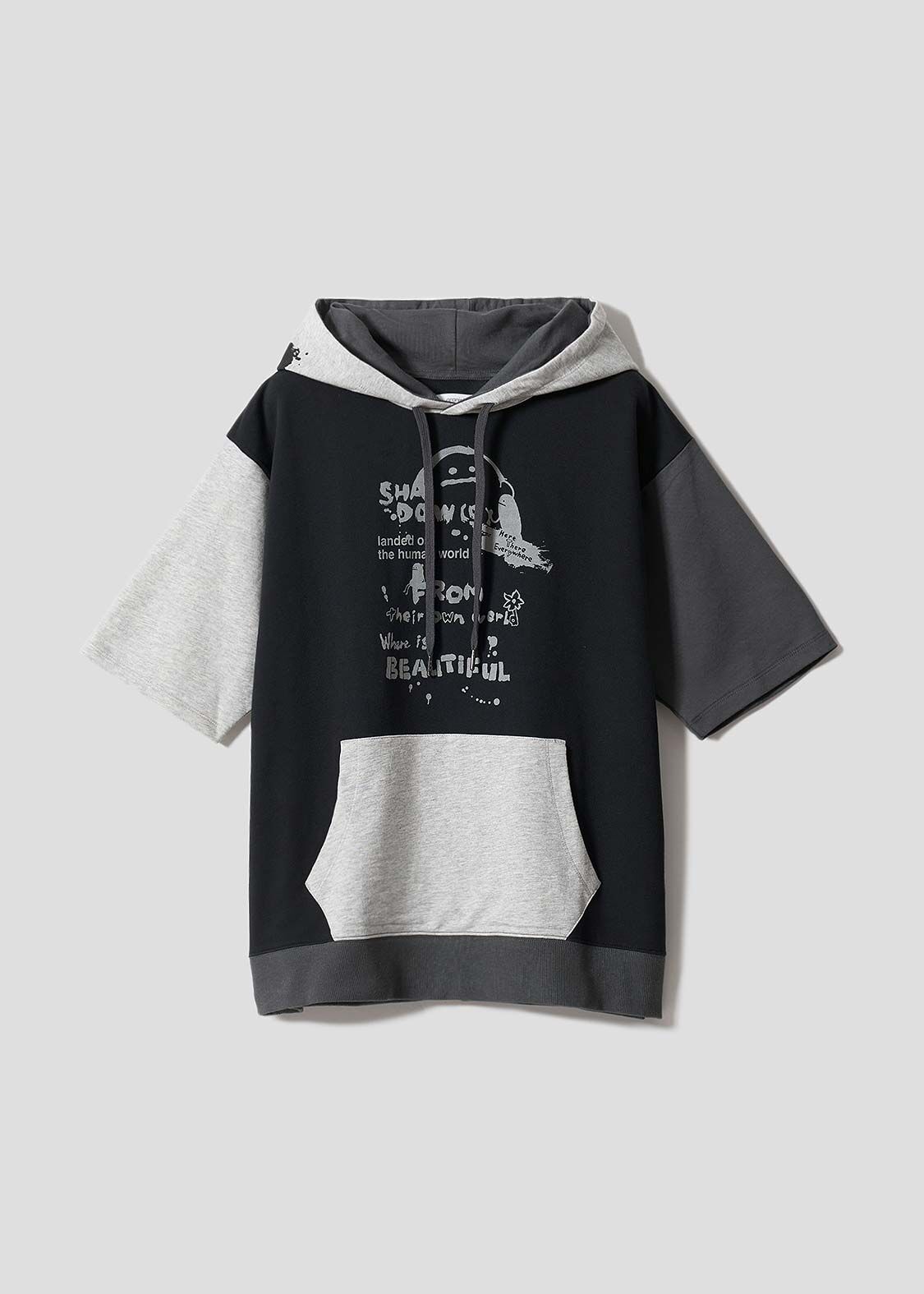 日本預訂 graniph GH Beautiful Shadow Playful Paint | Short-Sleeve Hoodie