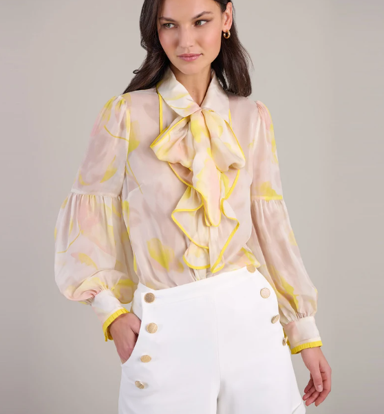 1AF0323-163 [ANNE FONTAINE] Ignazia Shirt Yellow #P25F329302 (EU)
