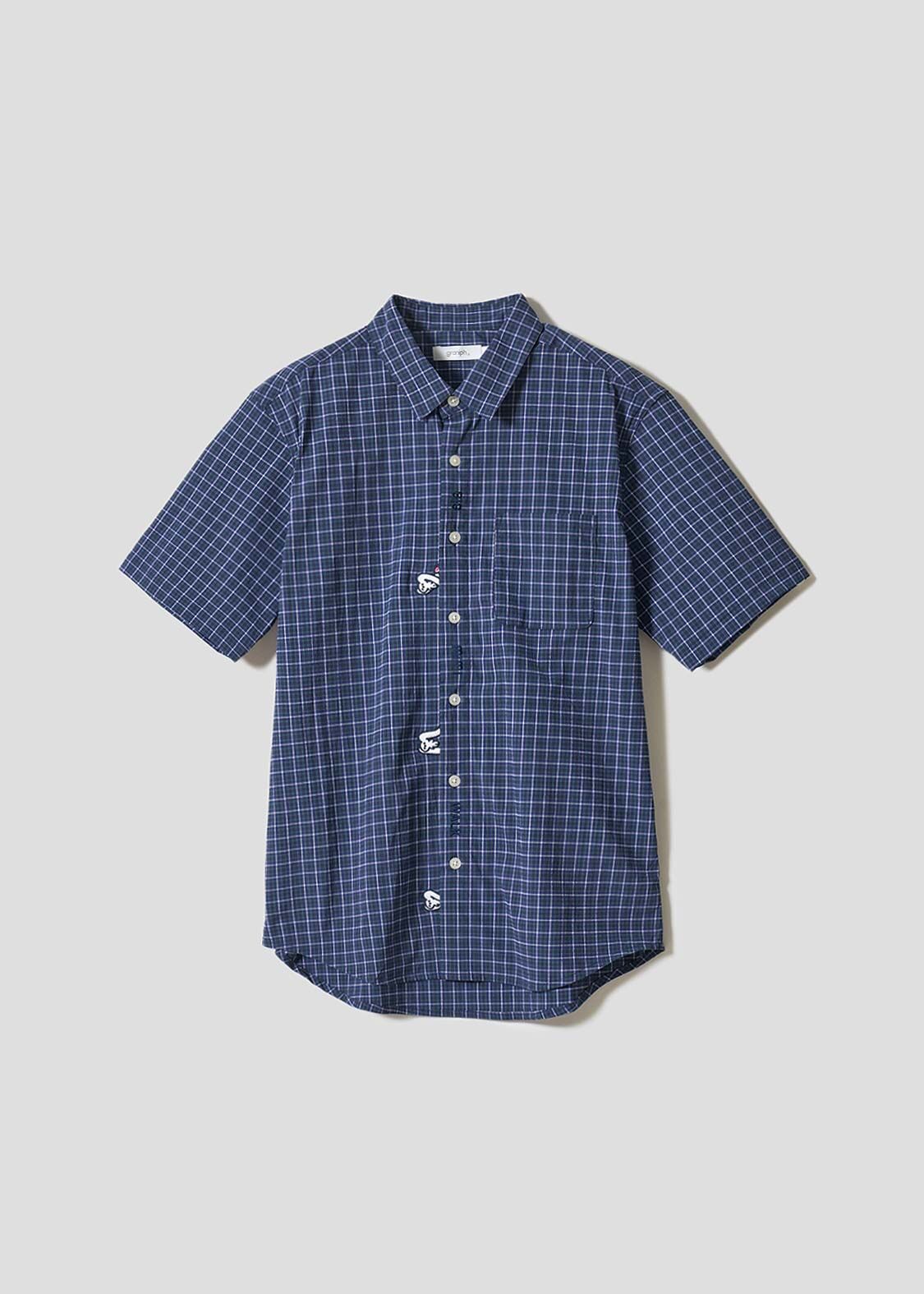 日本預訂 graniph GH Big Mimi Walk | Check Short-Sleeve Shirt(吸水速乾)