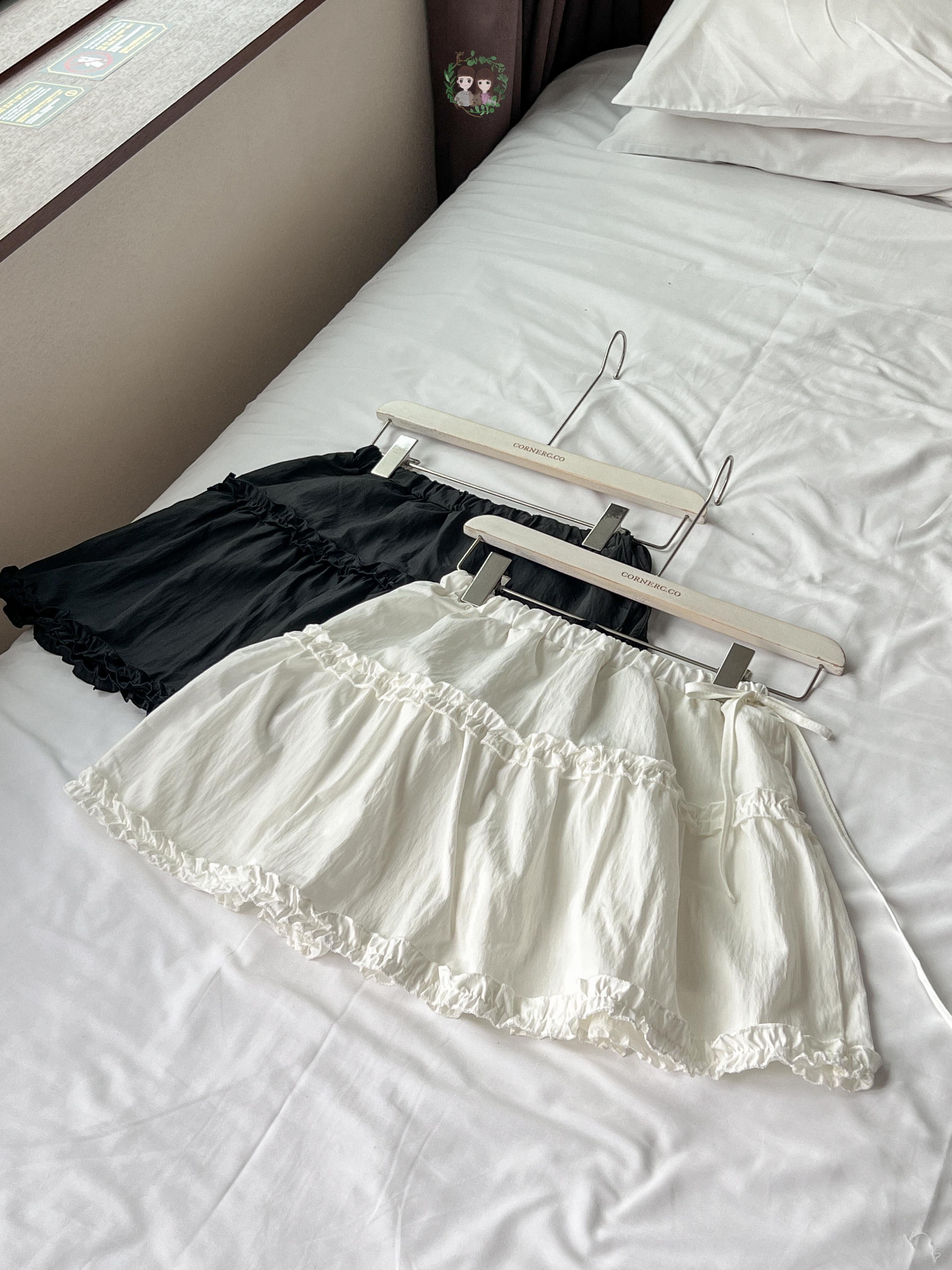 只有單邊綁帶～雙Ruffle短裙〈🇰🇷DAY 3〉