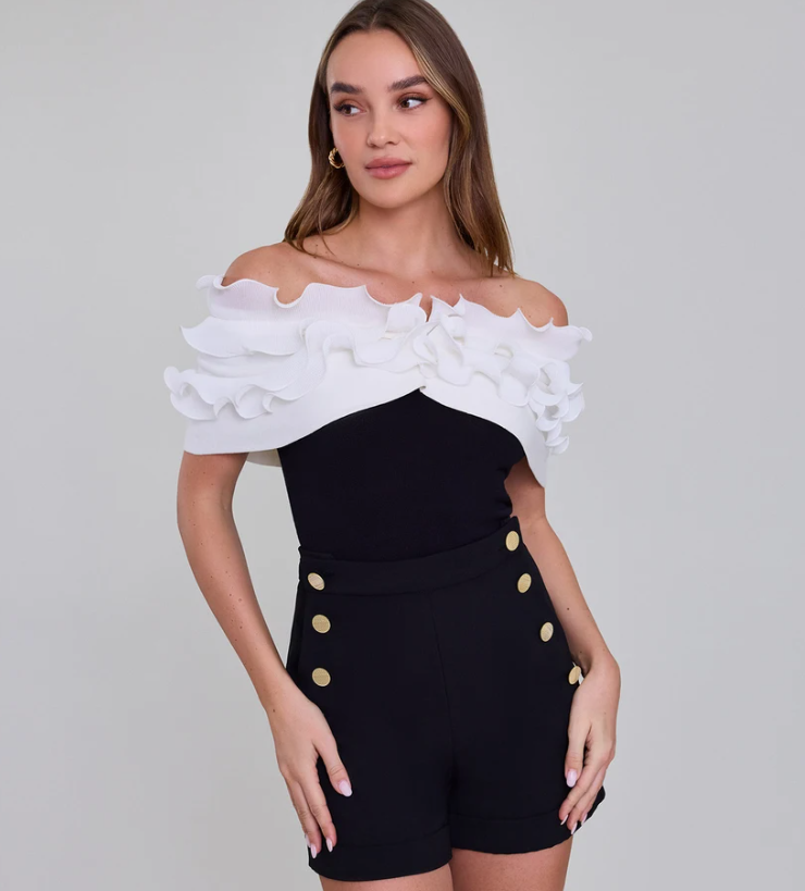 1AF0323-164 [ANNE FONTAINE] Dessin Top Black #P23F18500 (EU)