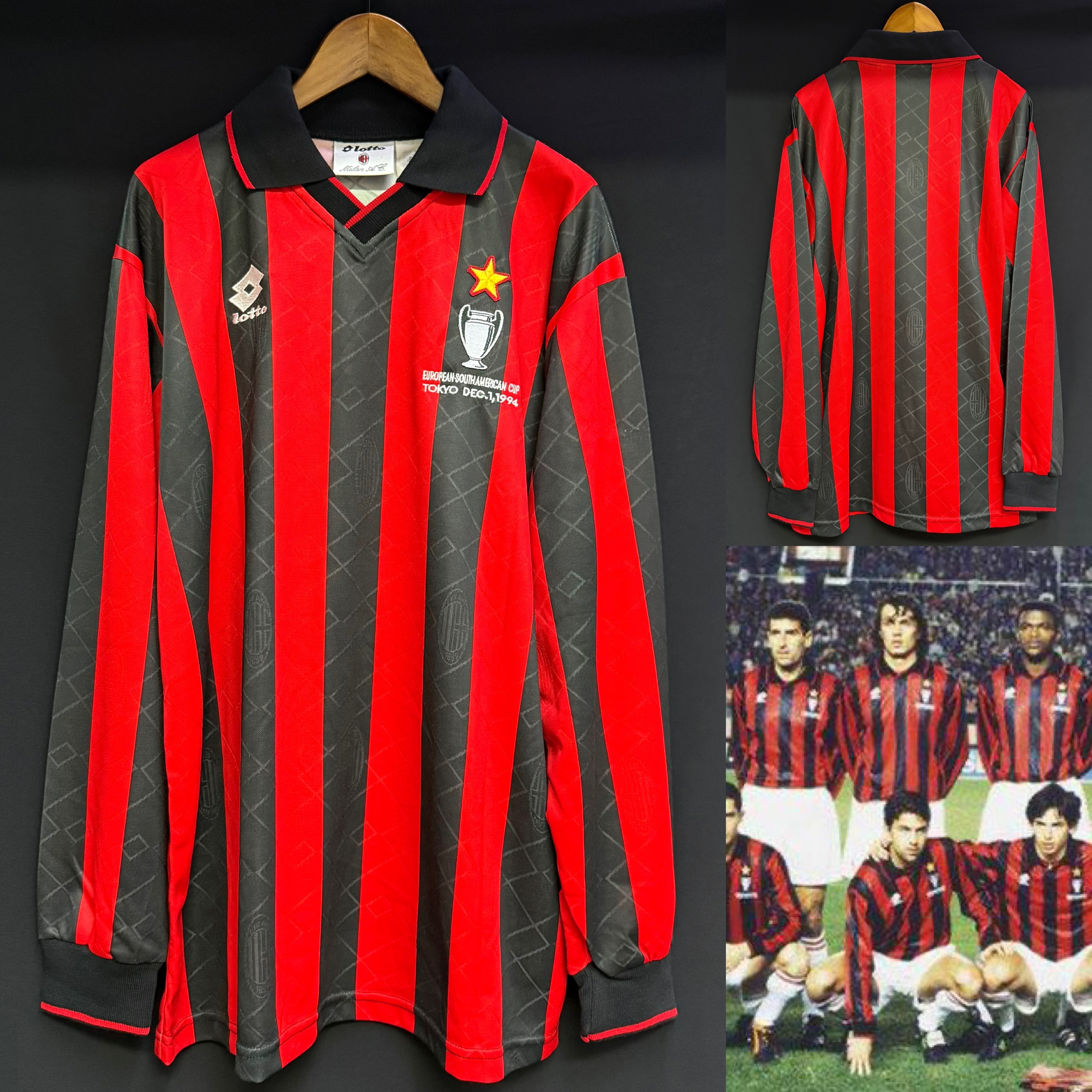 AC Milan 1994 Toyota Cup Lotto L/S Home Shirt